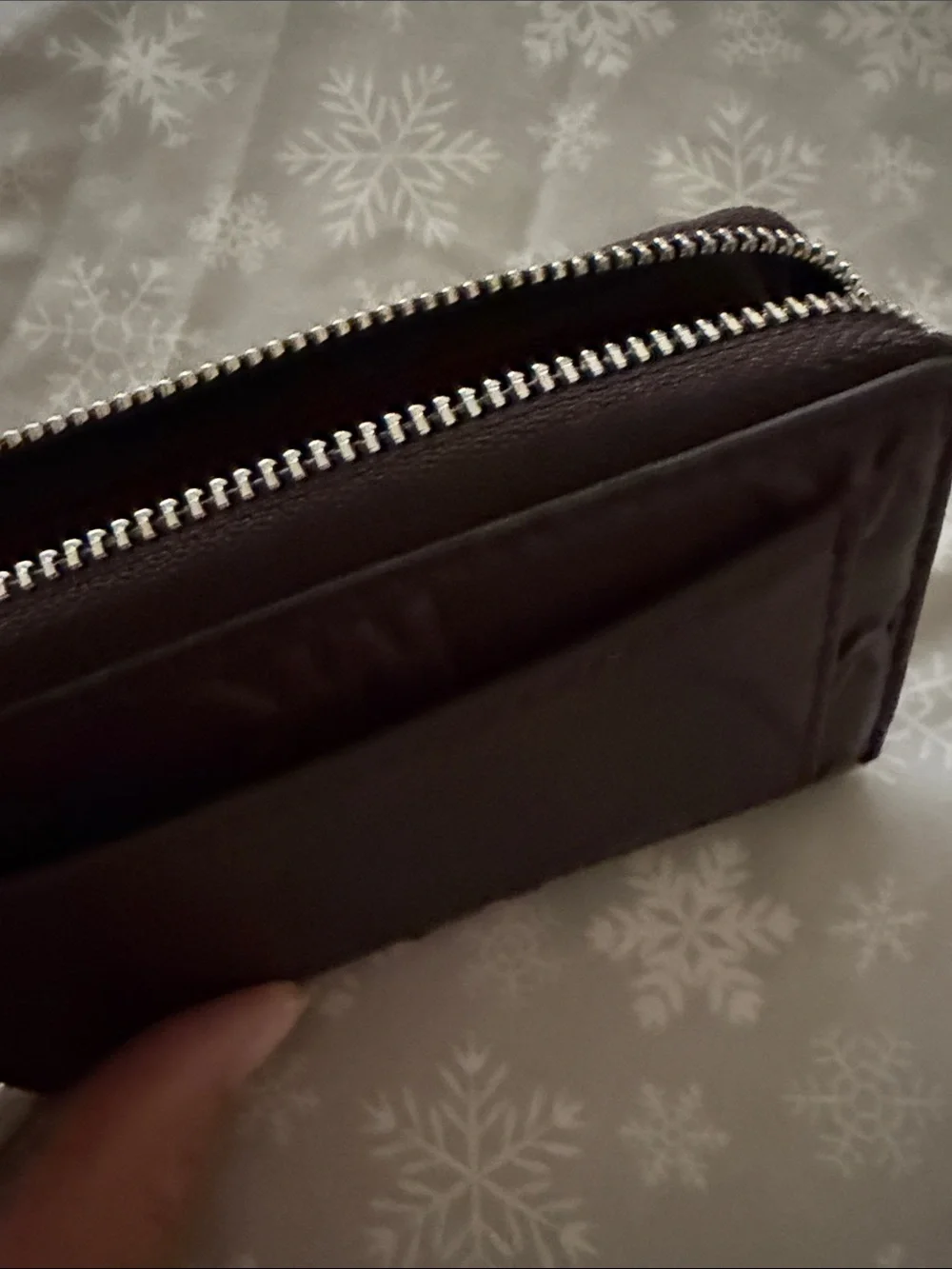 Michael Kors Plum Embossed MK Zip Wallet